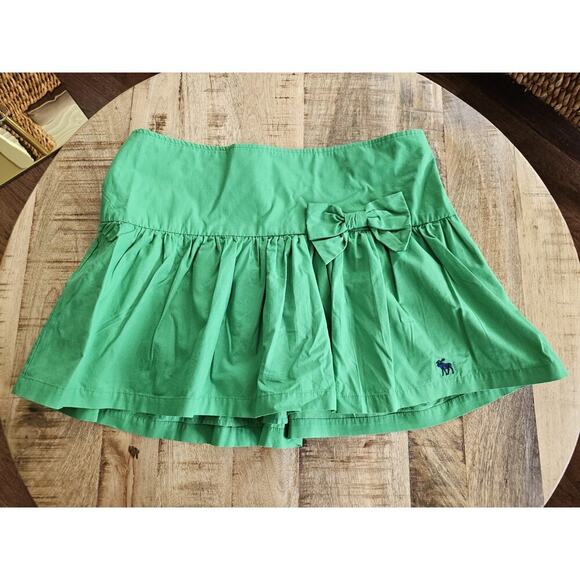 Abercrombie & Fitch Micro Mini Pleated Skirt Women's Size 8 NWT Green - Picture 1 of 9